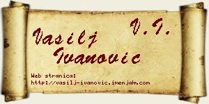 Vasilj Ivanović vizit kartica